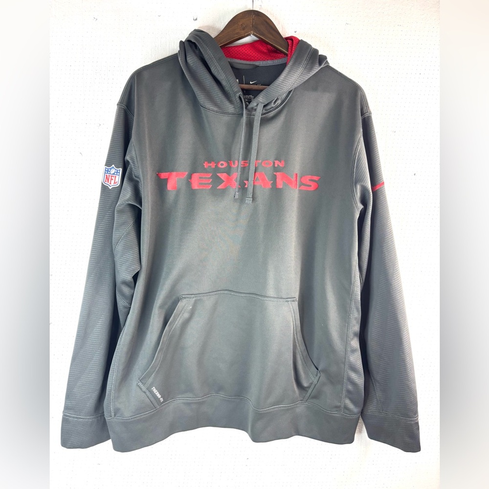NFL Nike Therma-Fit XL Onfield Men’s Houston Texans Hoodie Red Slate Gray Jacket